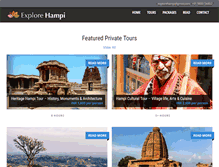 Tablet Screenshot of explorehampi.com